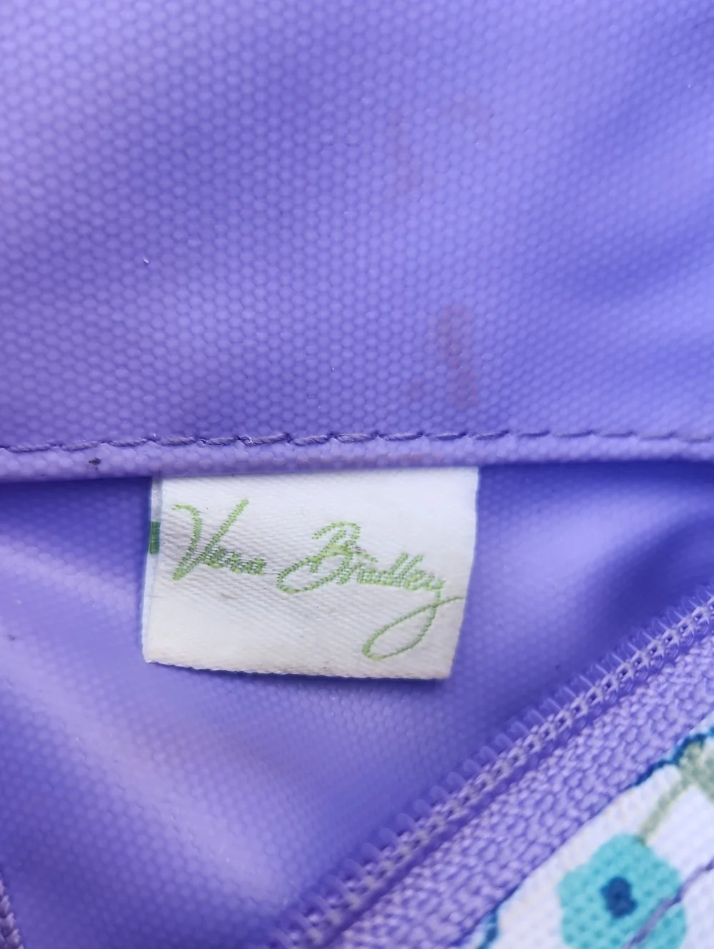 ​Vera Bradley Purple Blue Teal Paisley Cosmetic Makeup Bag Lilli Bell Retired